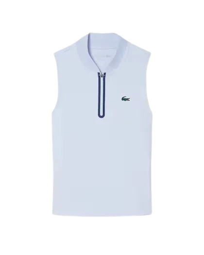 Regata Polo Lacoste Ultra Dry Tennis Stretch - Azul Claro